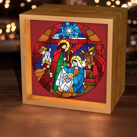 Stained Glass Nativity Lightbox